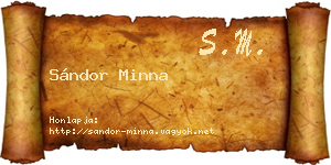 Sándor Minna névjegykártya
